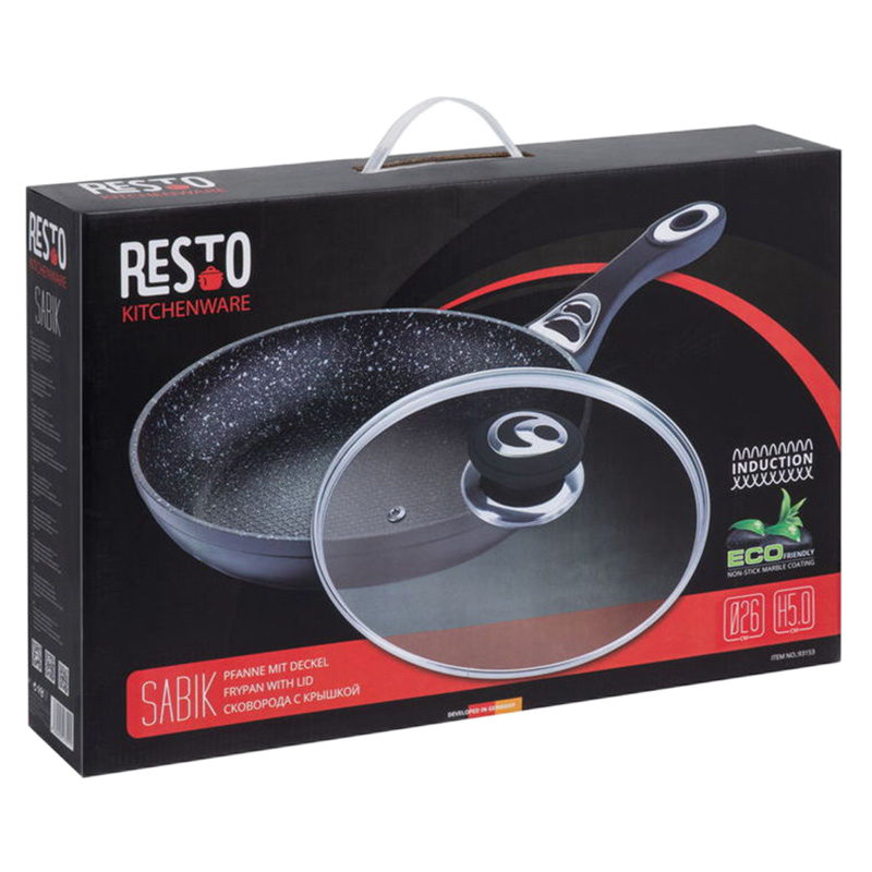 Сковорода RESTO 93153, 26см, Чёрный