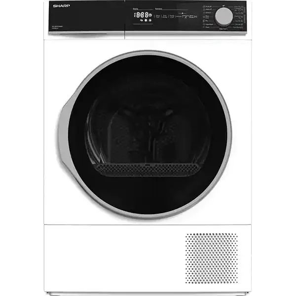 Uscător de rufe Sharp KDNHH9S8GW3EE, 9, Alb