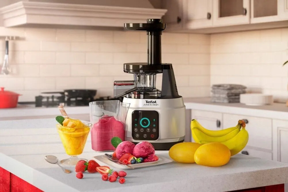 Storcător de fructe și legume Tefal ZC420E38, Negru Inox