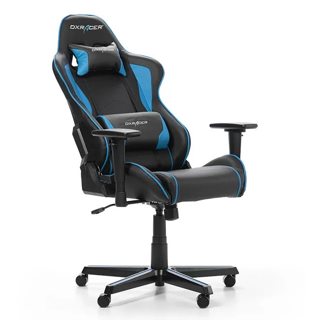 Scaun Gaming DXRacer Formula, PU Piele, Negru/Albastru