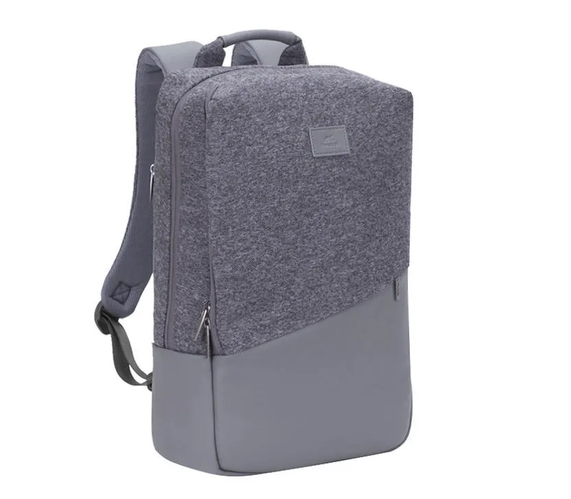 Rucsac pentru Laptop RivaCase Egmont, 15.6", Poliester, Gri
