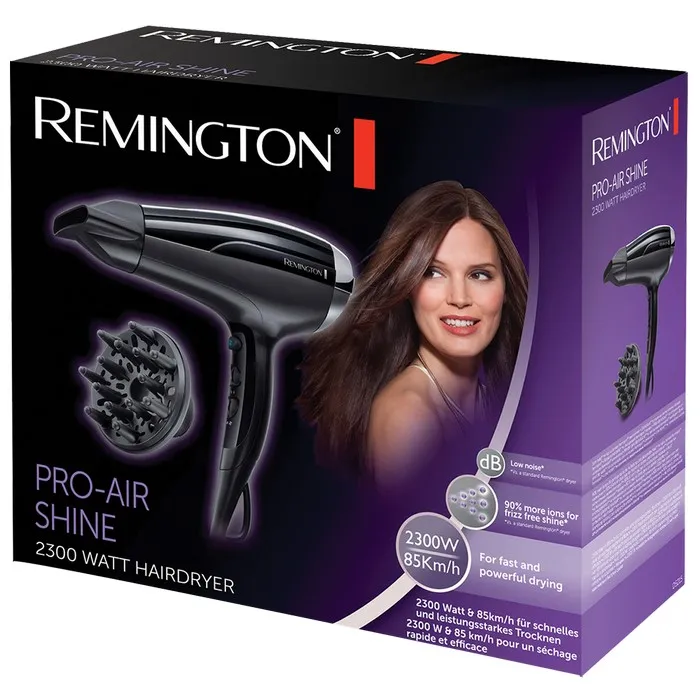 Фен Remington Pro-Air Shine D5215, 2300 Вт, Чёрный