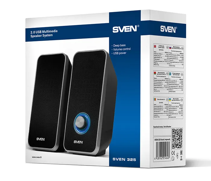 Boxe pentru calculator 2.0 SVEN "325", Negru