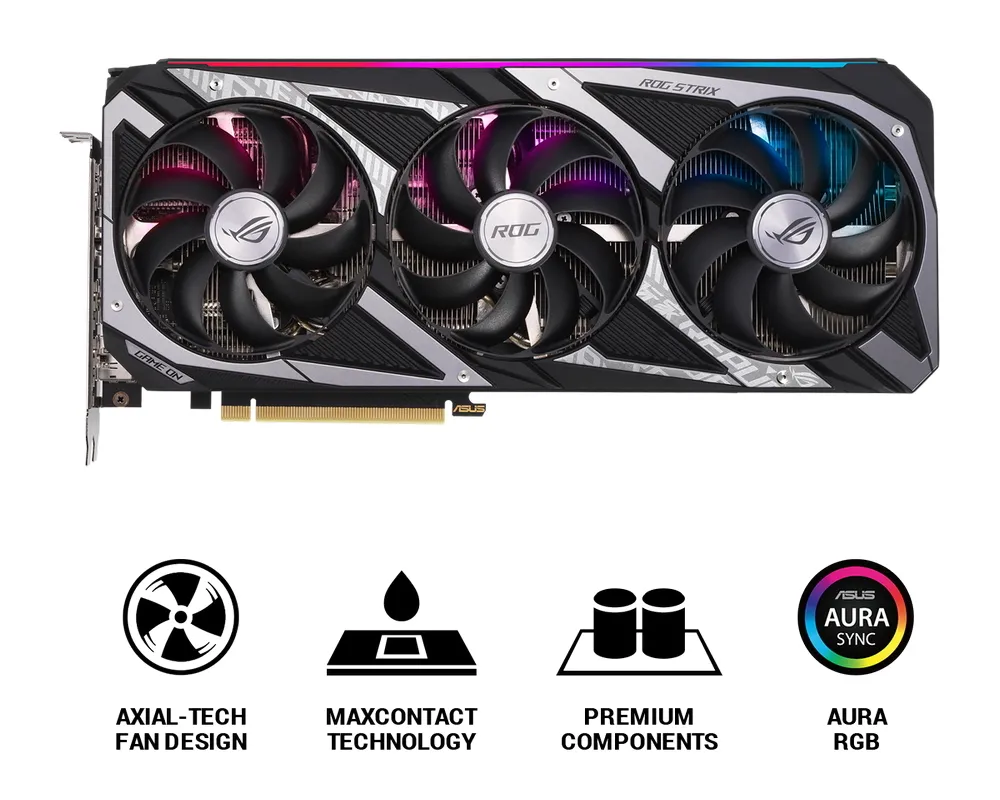 Placă Video ASUS ROG-STRIX-RTX3060-O12G-V2-GAMING, 12GB GDDR6 192bit