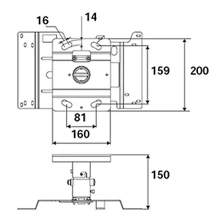 Suport pentru tavan Epson ELPMB22, Alb