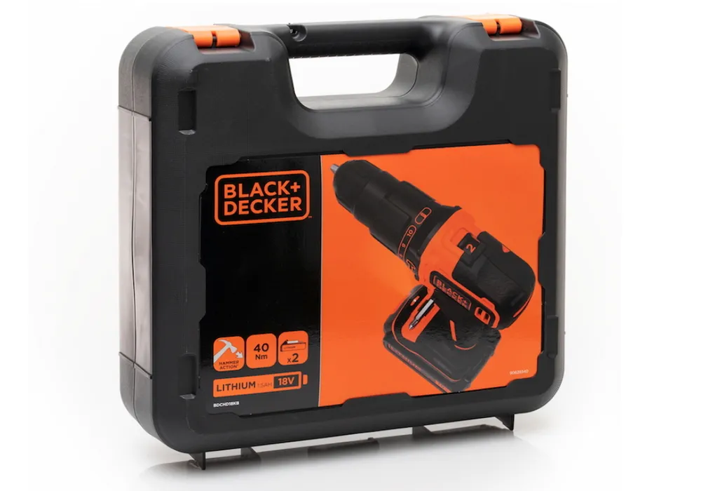 Аккумуляторная ударная дрель-шуруповерт Black+Decker BDCHD18KB-QW