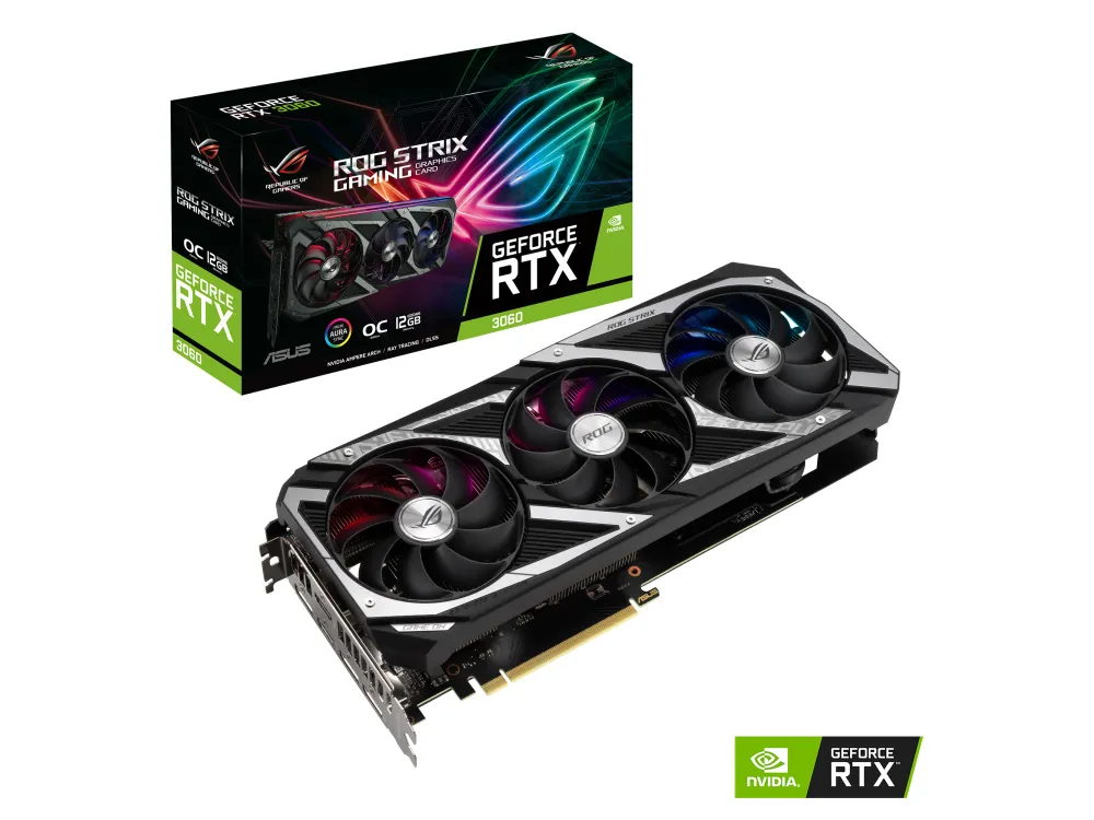 Placă Video ASUS ROG-STRIX-RTX3060-O12G-V2-GAMING, 12GB GDDR6 192bit