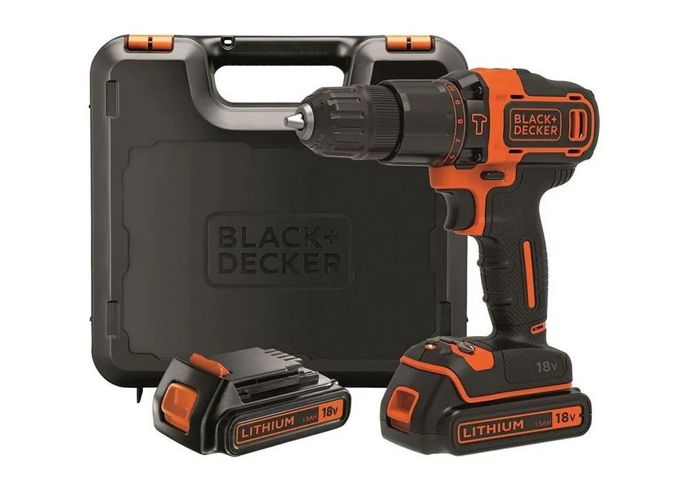 Аккумуляторная ударная дрель-шуруповерт Black+Decker BDCHD18KB-QW