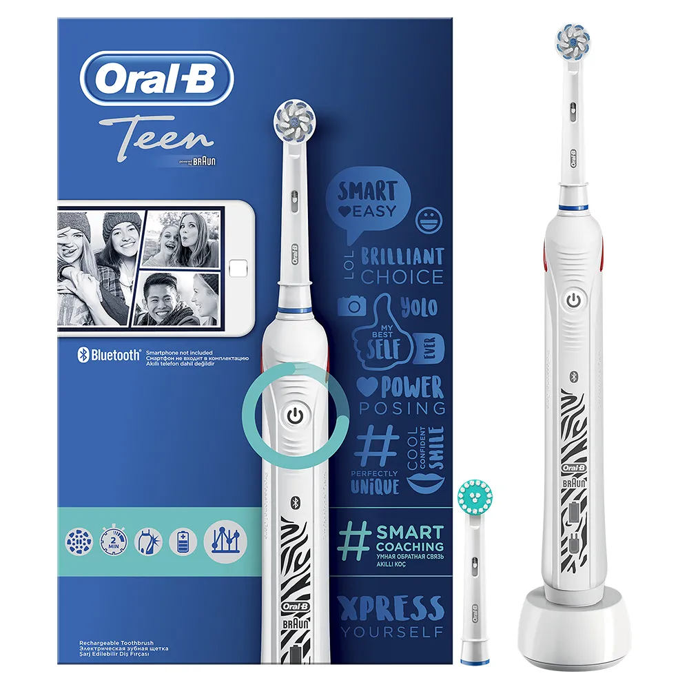 Электрическая зубная щетка Oral-B Smart 4 4000N Teens Sensi Ultrathin, White