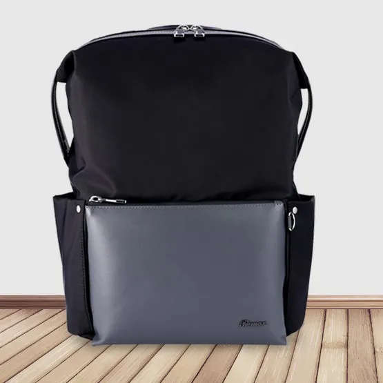Rucsac zilnic Remax Double 566, 15.6", Nailon, Negru