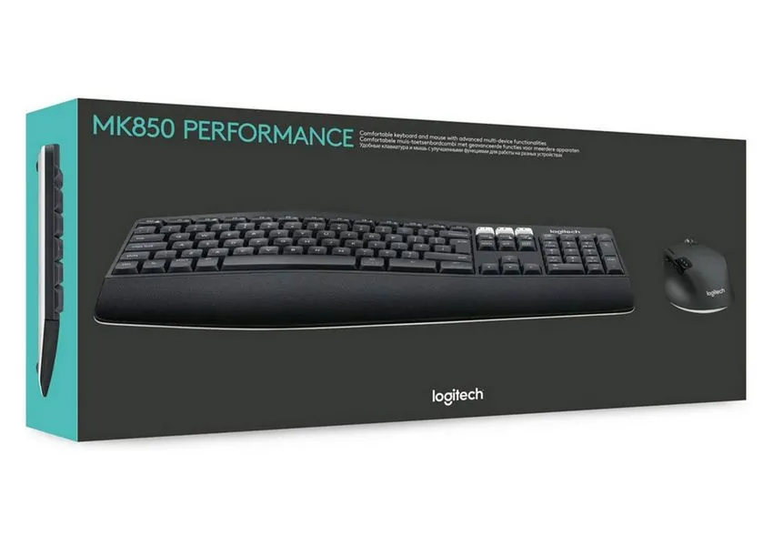 Клавиатура и мышь Logitech MK850, Беспроводное, Чёрный
