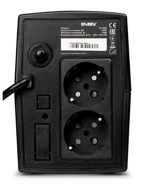 Sursă de alimentare neîntreruptibilă SVEN Pro  800, Linear-interactiv, 800VA