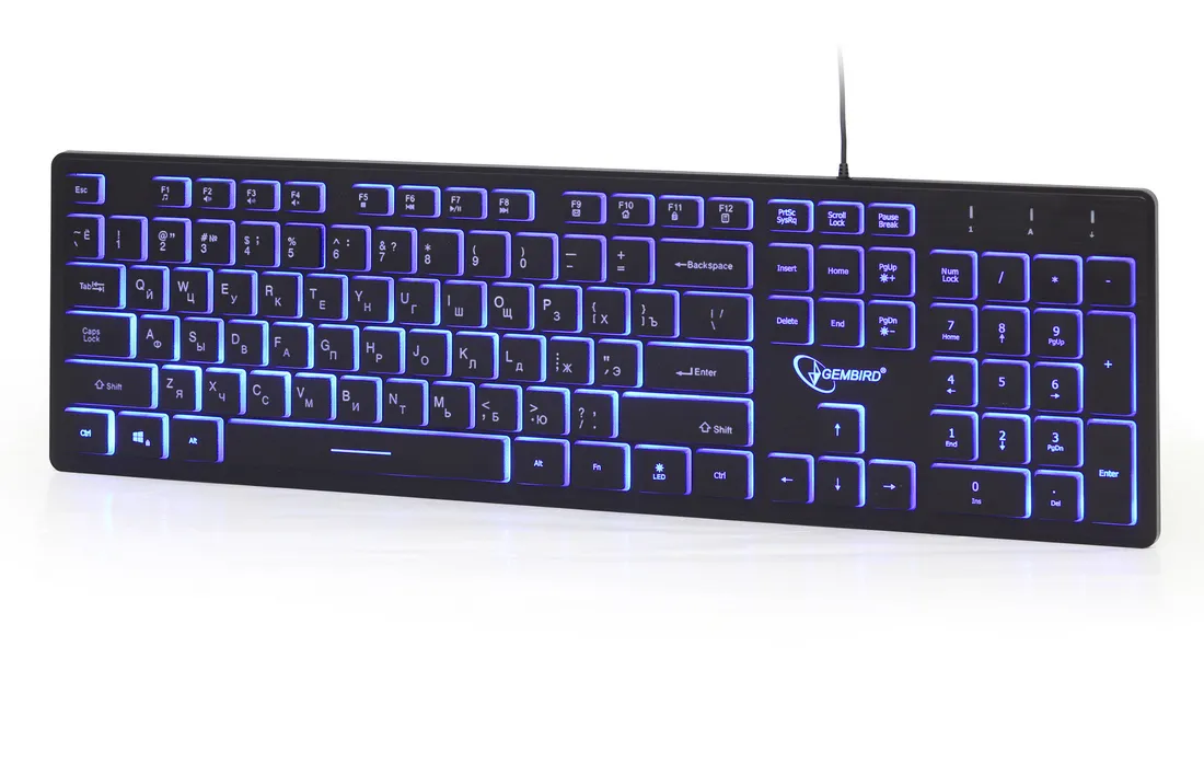 Tastatură Gembird KB-UML3-01-RU, Cu fir, Negru