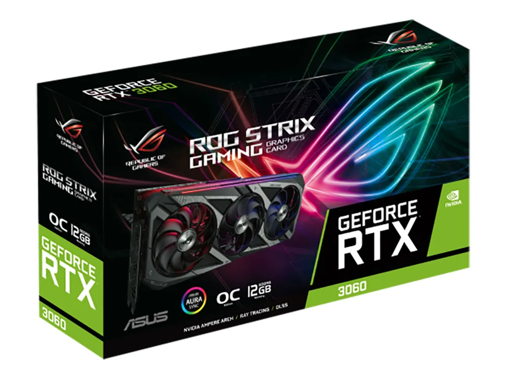 Placă Video ASUS ROG-STRIX-RTX3060-O12G-V2-GAMING, 12GB GDDR6 192bit