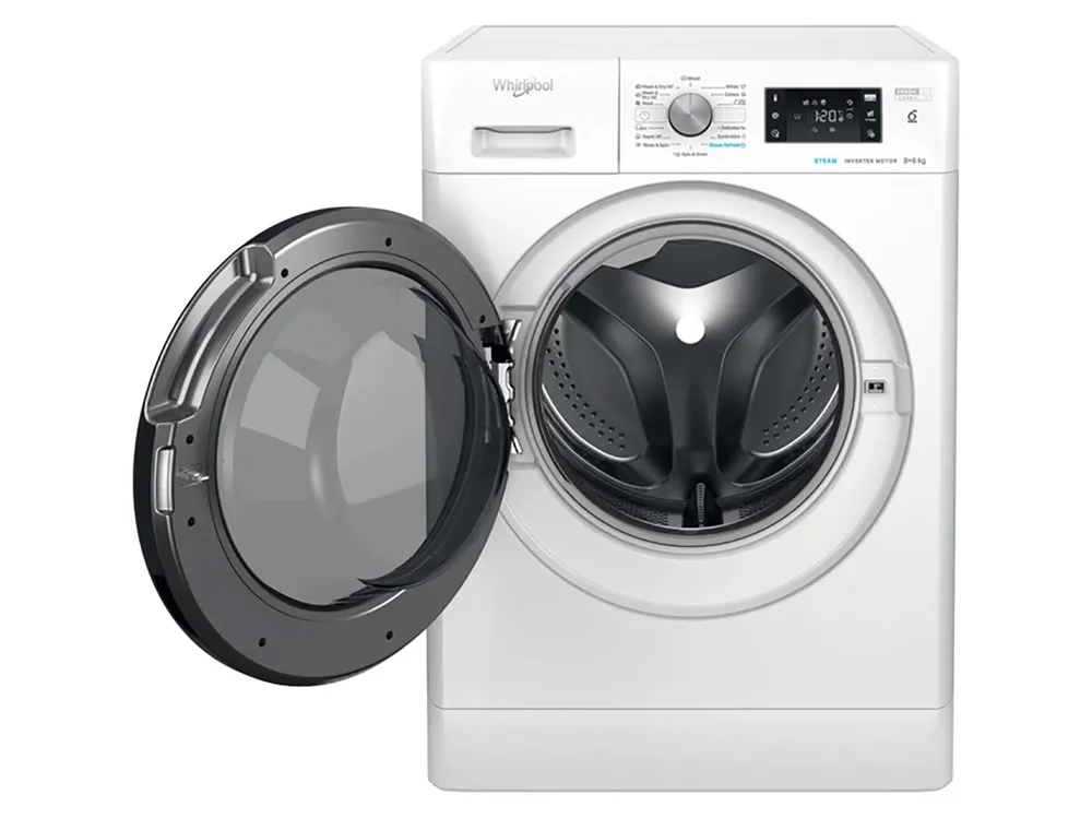 Mașină de spălat cu uscător Whirlpool FFWDB 864349 BV EE, 8kg, Alb