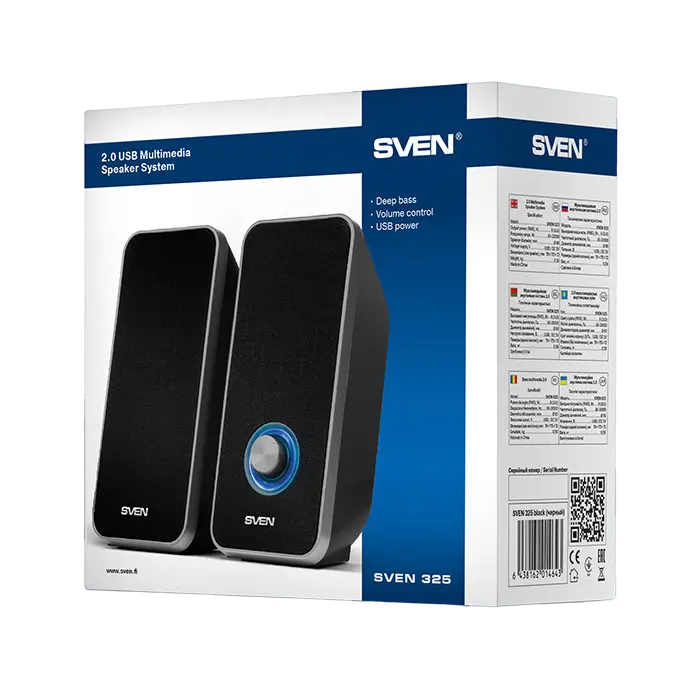 Boxe pentru calculator 2.0 SVEN "325", Negru