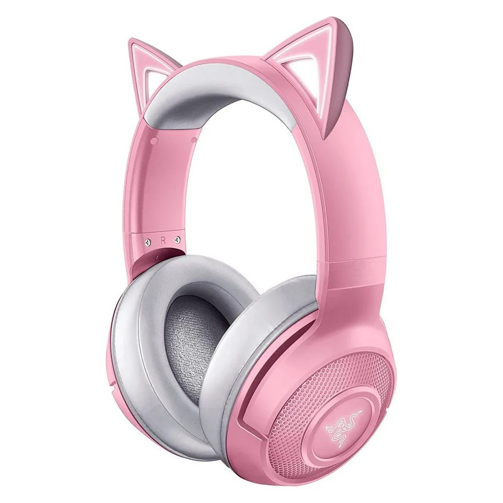 Wireless Gaming Headset Razer Kraken Kitty Edition, 40mm drivers, 20-20kHz, 32 Ohm, 96db, 298g. Pink