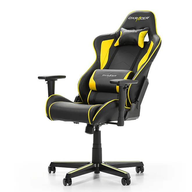 Gaming Chair DXRacer Formula GC-F08-NY, Black/Yellow, User max loadt up to 150kg / height 145-180cm