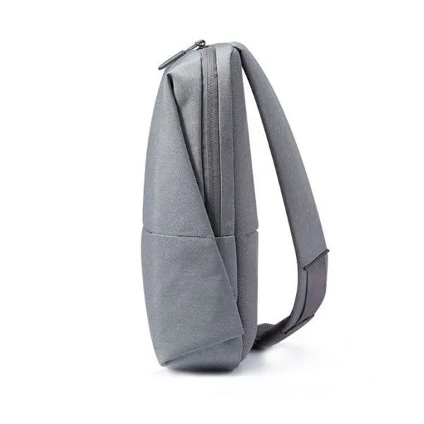 Rucsac zilnic Xiaomi Mi City Sling Bag, Poliester, Gri deschis