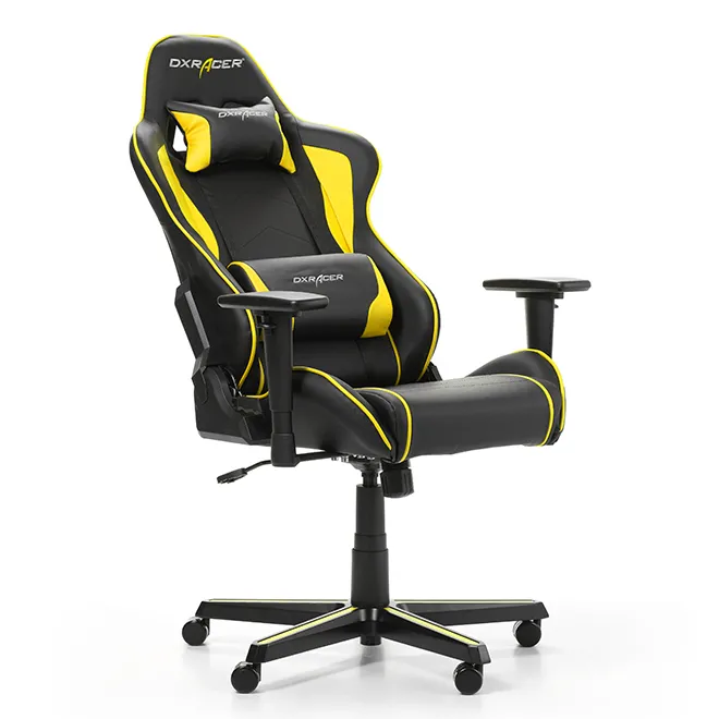 Gaming Chair DXRacer Formula GC-F08-NY, Black/Yellow, User max loadt up to 150kg / height 145-180cm