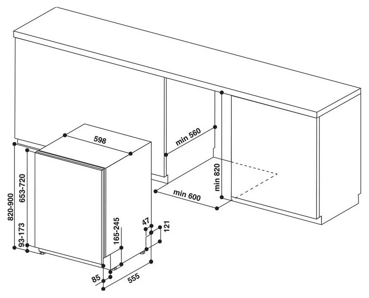 Mașină de spălat vase Whirlpool WI 7020 P, Argintiu