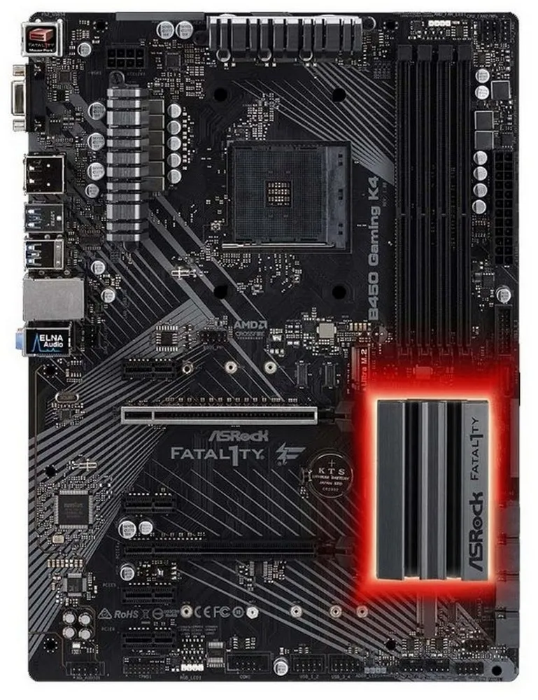 Материнская плата ASRock B450 GAMING K4, AM4, AMD B450, ATX