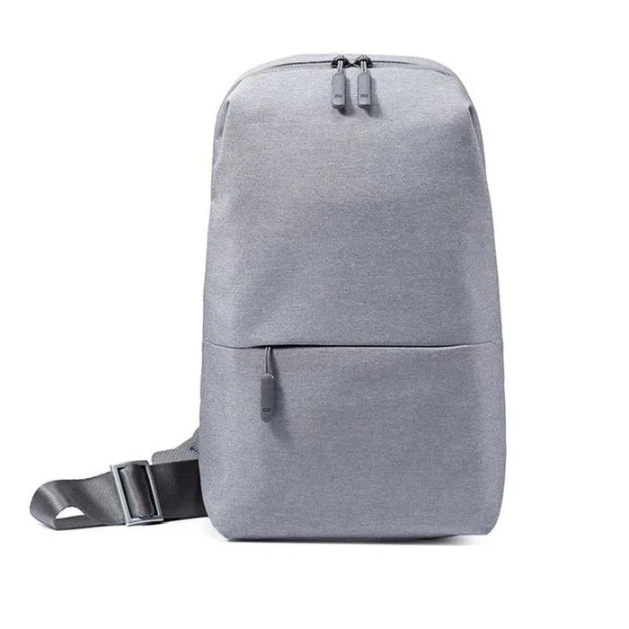 Rucsac zilnic Xiaomi Mi City Sling Bag, Poliester, Gri deschis