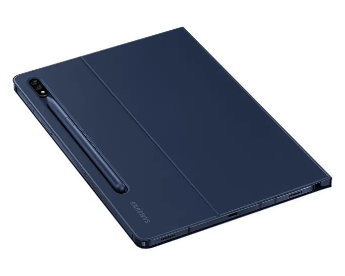 Husă pentru tabletă Samsung Tab S7 Book Cover, 11", Poliuretan, Albastru închis