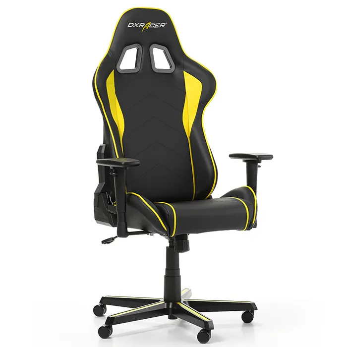 Gaming Chair DXRacer Formula GC-F08-NY, Black/Yellow, User max loadt up to 150kg / height 145-180cm