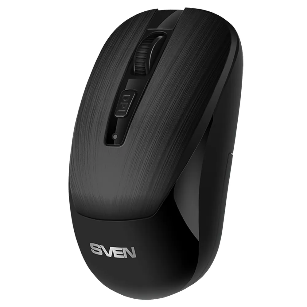 Wireless Mouse SVEN RX-380W, Optical, 800-1600 dpi, 6 buttons, Ambidextrous, 1xAA, Black