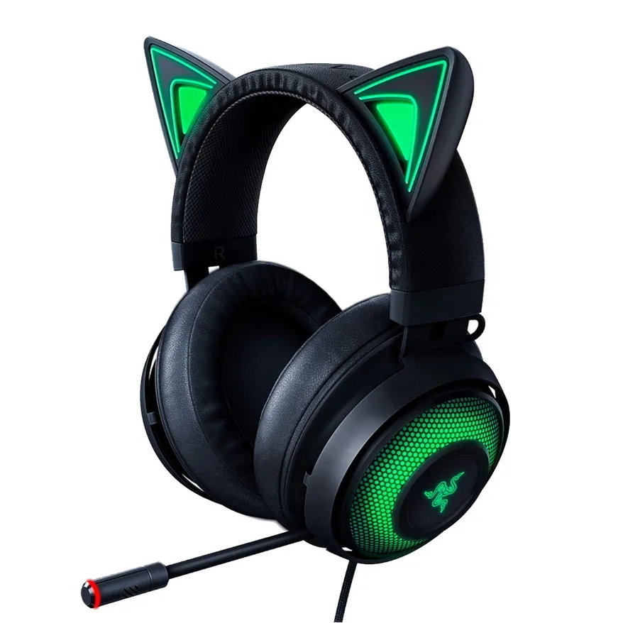 Gaming Headset Razer Kraken Kitty Edition, 50mm drivers, 20-20kHz, 32 Ohm, 109db, 1.3m, 408g., Black