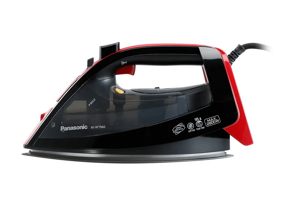 Утюг Panasonic NI-WT960, 2600Вт, Черный/Красный