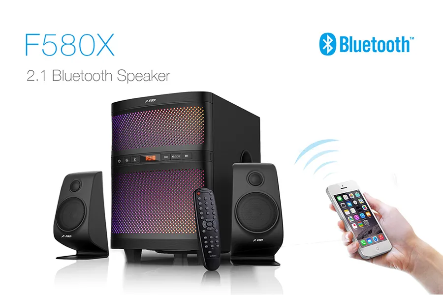 Компьютерные колонки 2.1 F&D F580X, Чёрный