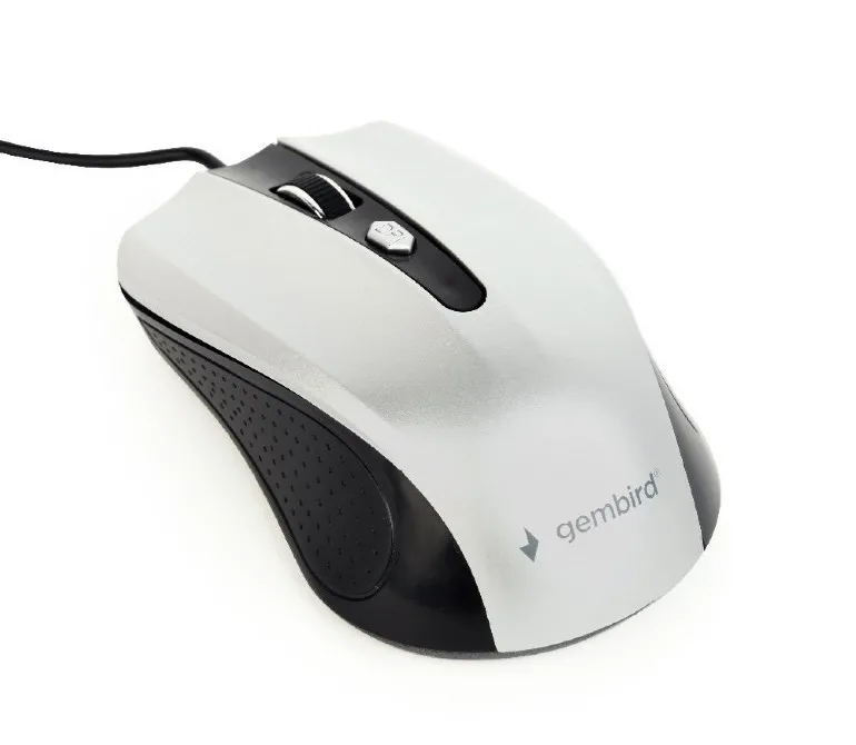 Mouse Gembird MUS-4B-01, Negru/Argintiu