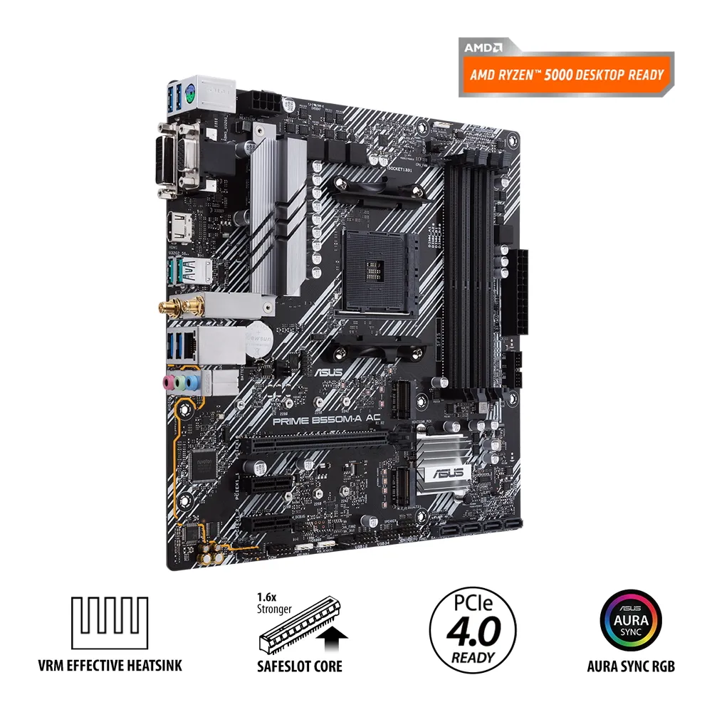 Placă de bază ASUS PRIME B550M-A, AM4, AMD B550, Micro-ATX