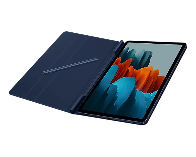 Husă pentru tabletă Samsung Tab S7 Book Cover, 11", Poliuretan, Albastru închis