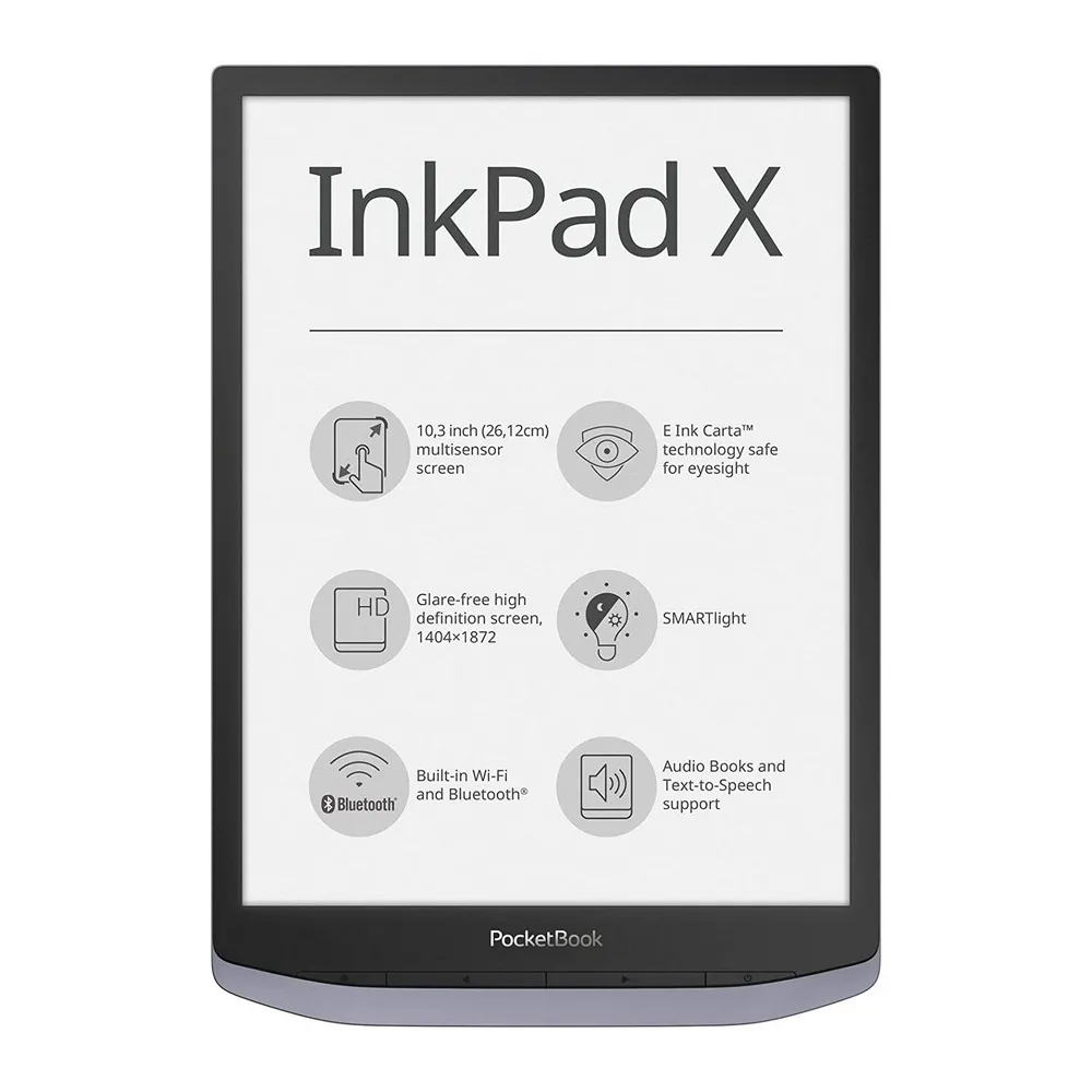 eBook Reader PocketBook InkPad X, Metallic Grey