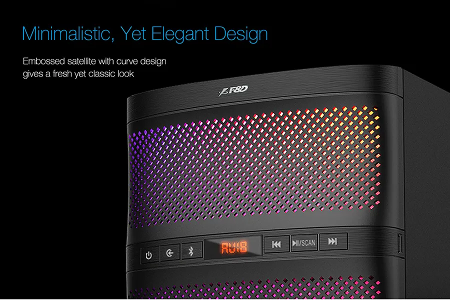 Компьютерные колонки 2.1 F&D F580X, Чёрный