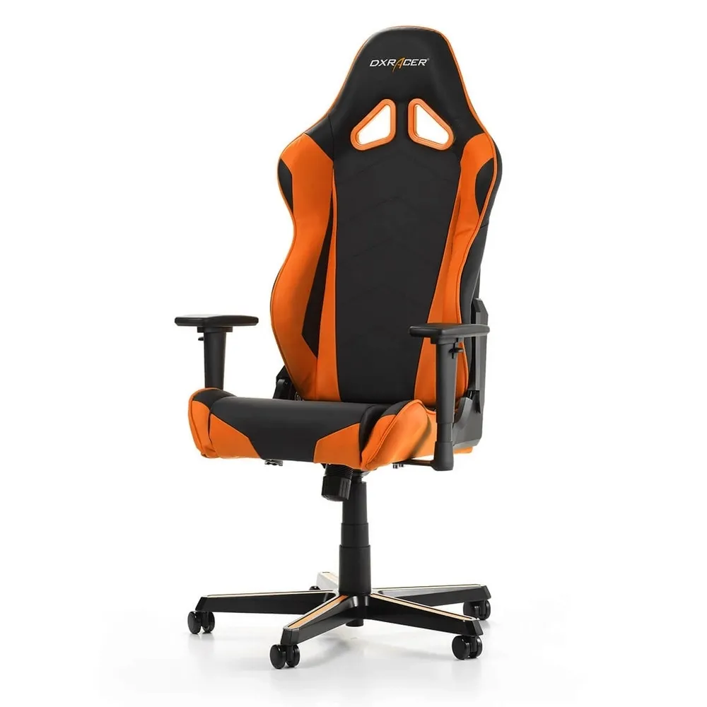 Scaun Gaming DXRacer Racing, PU Piele, Negru/Portocaliu
