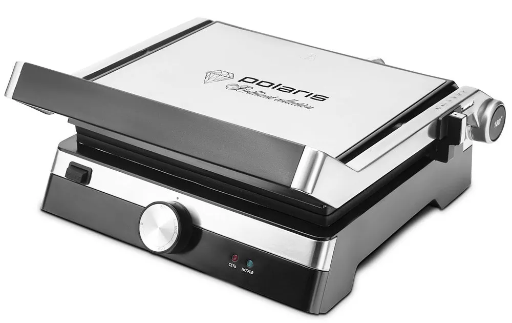 Grătar electric Polaris PGP1902, 2000W, Argintiu