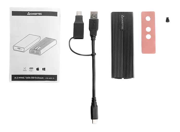 Внешний корпус для SSD Chieftec CEB-M2C-TL