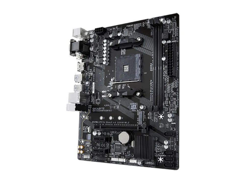 Материнская плата Gigabyte A320M-S2H V2, AM4, AMD B350, Micro-ATX