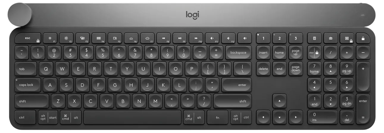 Клавиатура Logitech Craft, Беспроводное, Чёрный