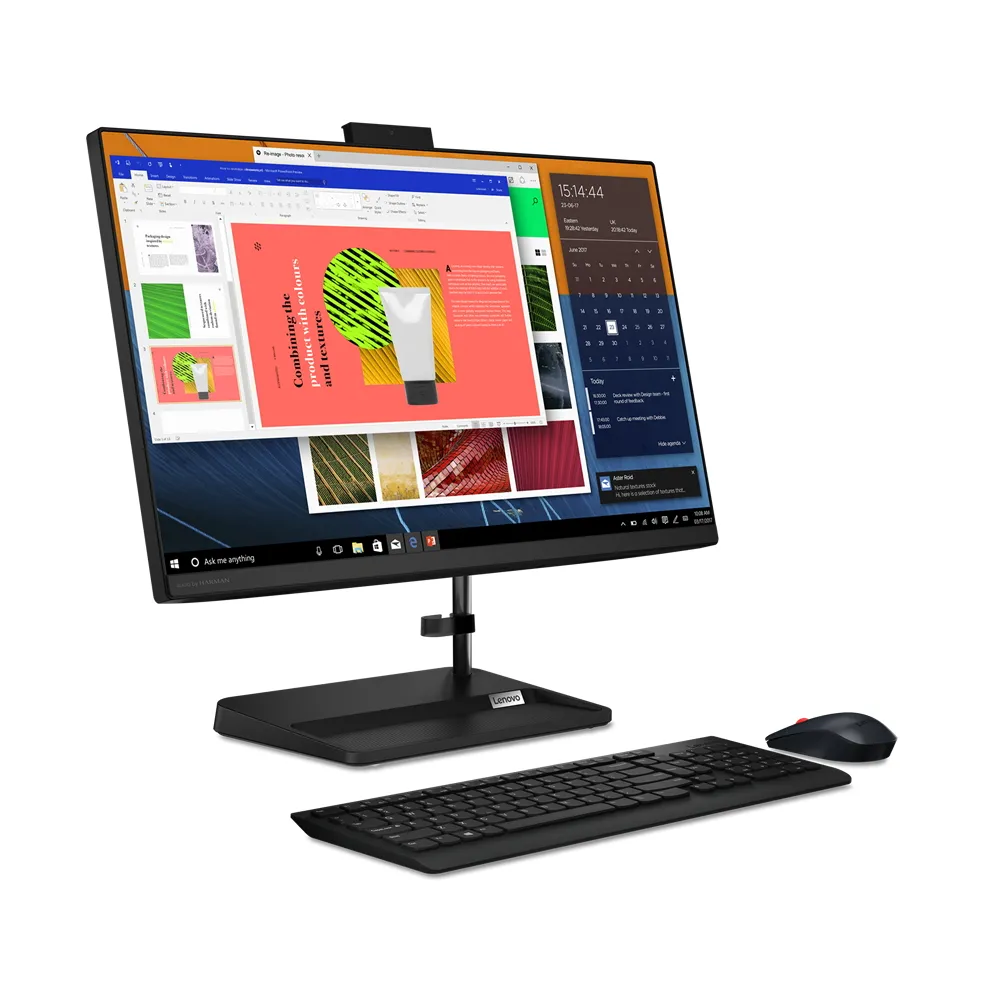 Computer All-in-One Lenovo IdeaCentre 5 24ALC6, 23,8", AMD Ryzen 7 5700U, 16GB/1024GB, Fără SO, Negru