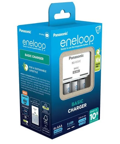 Încărcător Acumulatori Panasonic K-KJ51MCD04E, Alb