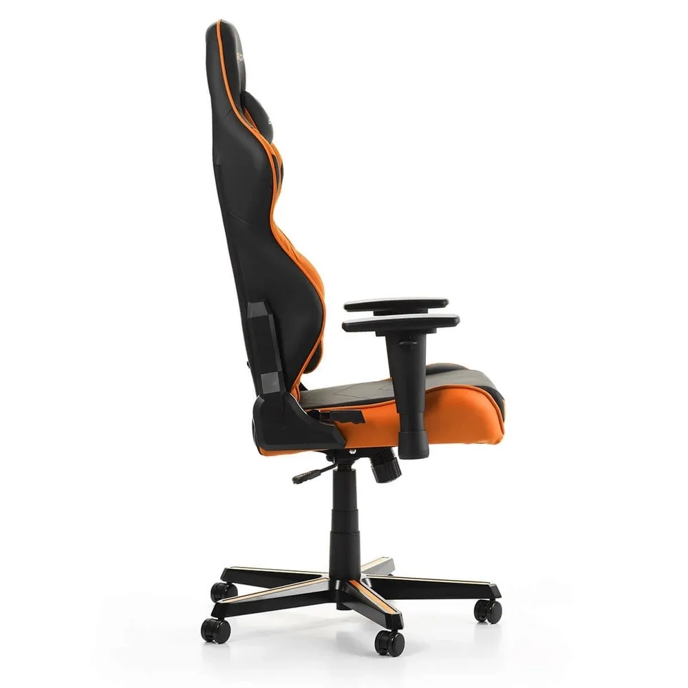 Scaun Gaming DXRacer Racing, PU Piele, Negru/Portocaliu