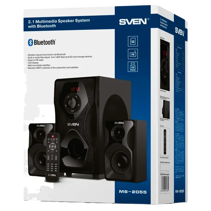 Boxe pentru calculator 2.1 SVEN MS-2055, Negru