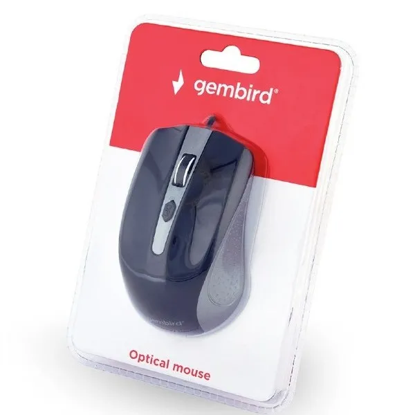 Mouse Gembird MUS-4B-01, Negru/Gri