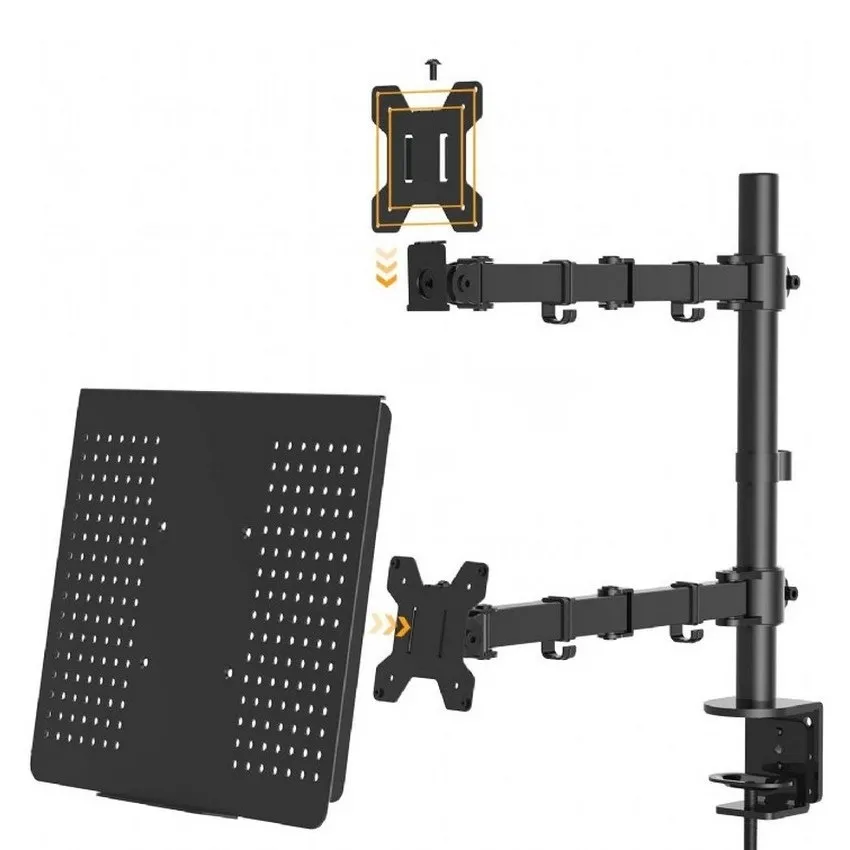 Suport birou pentru monitoare Gembird MA-DA-02, Negru