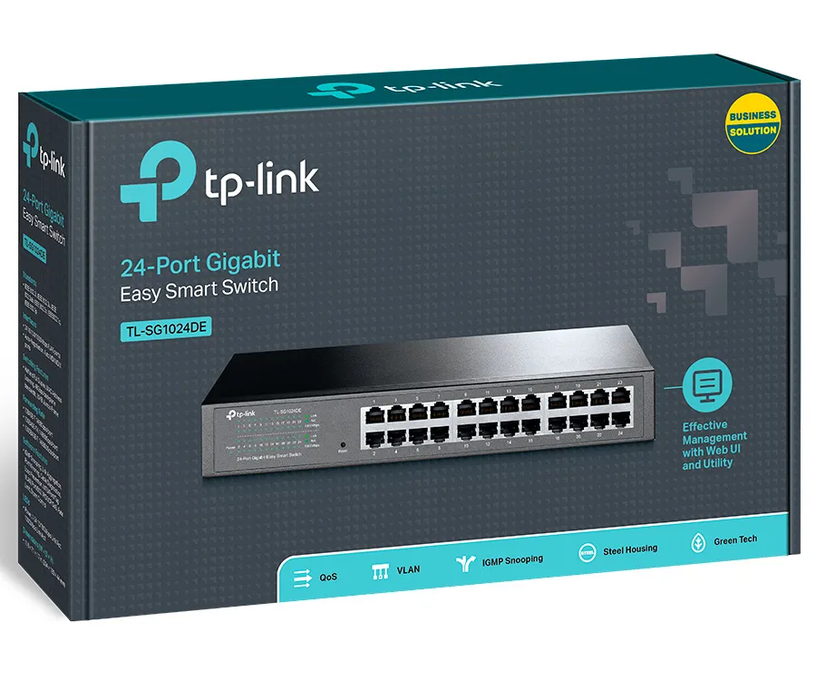Сетевой коммутатор TP-LINK TL-SG1024DE, 24x 10/100/1000 Мбит/с